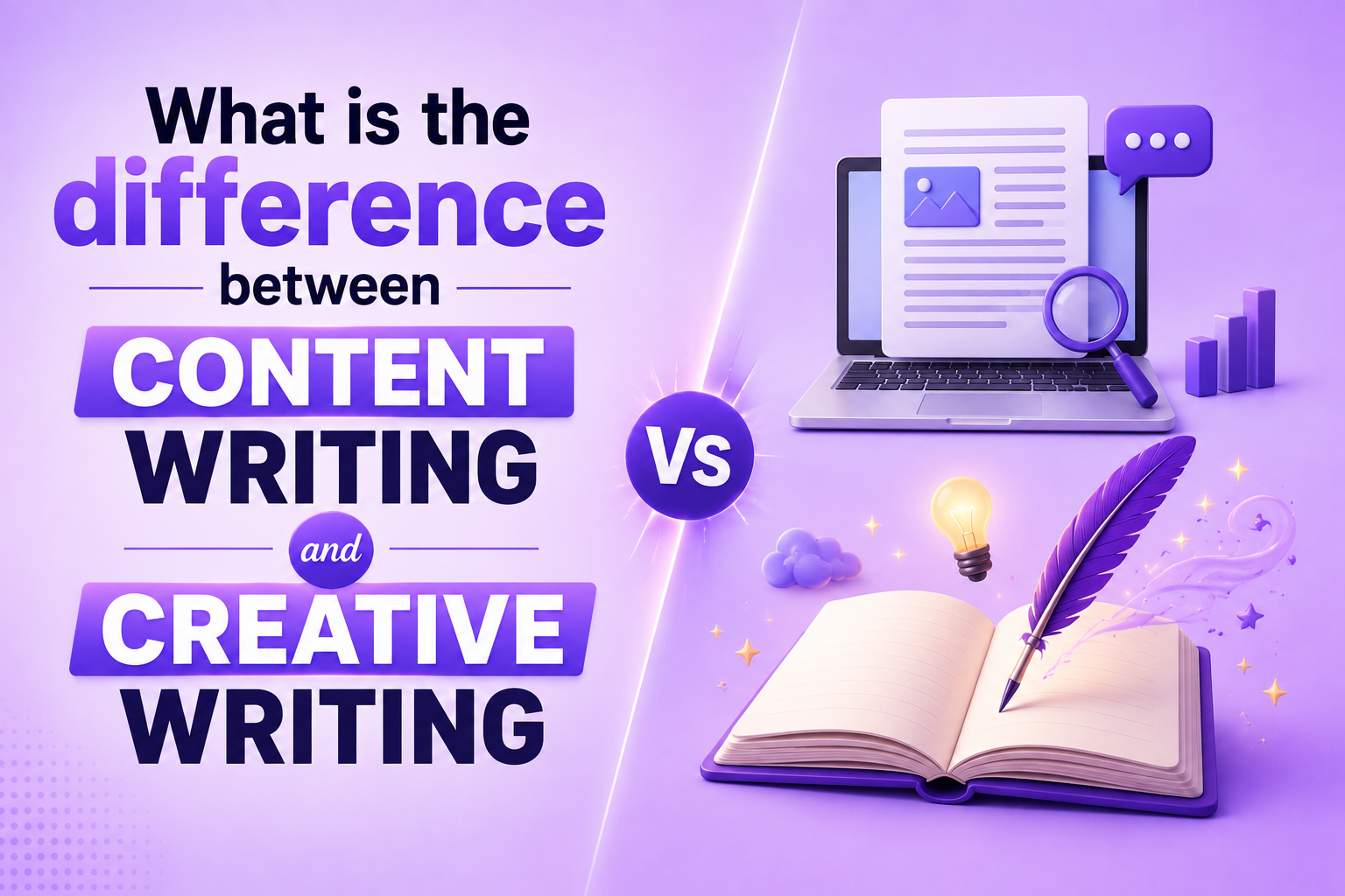 difference between content writing and creative writing