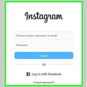 instagram login