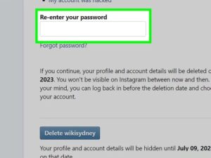 reenter the password